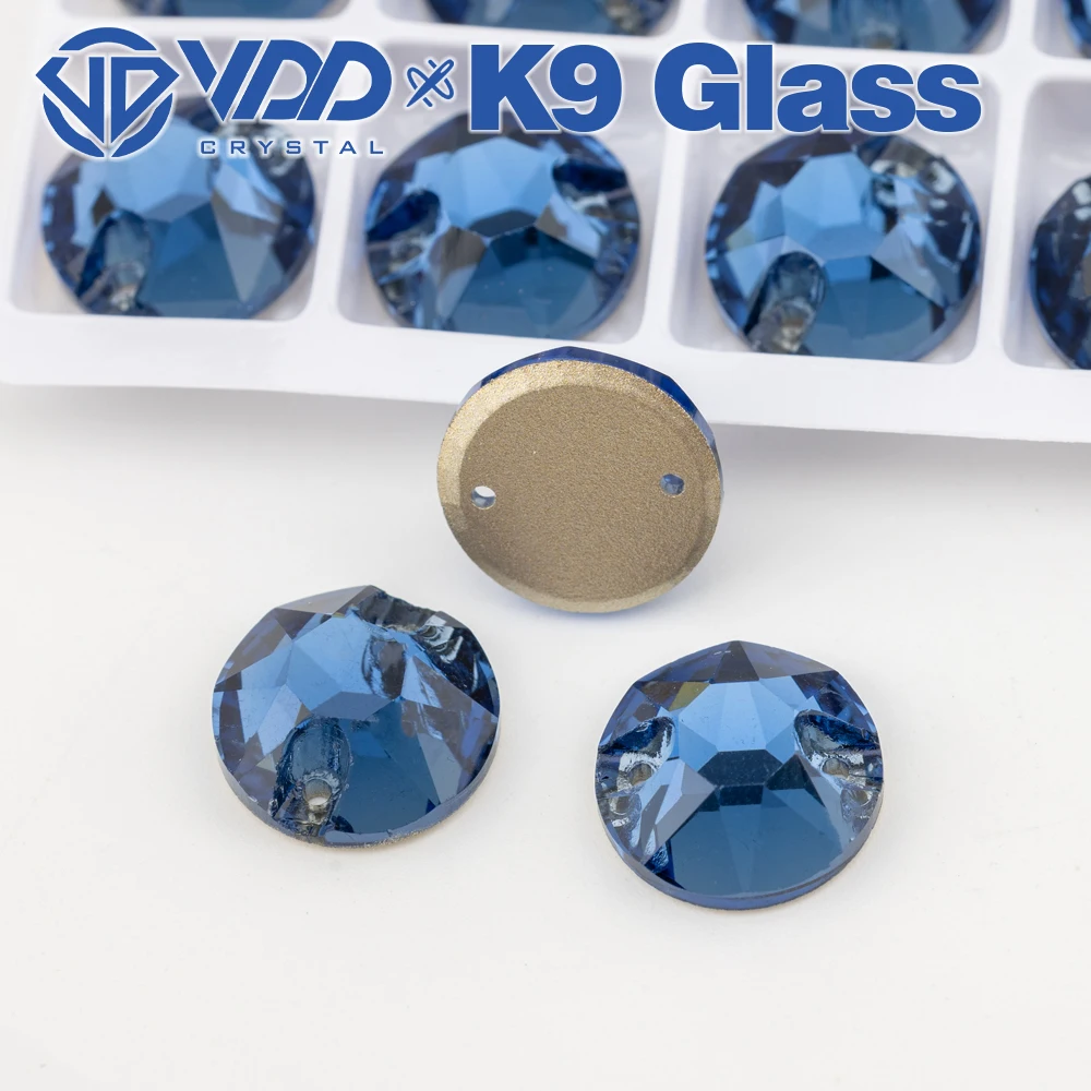 VDD S119 Montana 8 Große 8 Kleine K9 Glas-Aufnäher-Strasssteine Hochwertige AAAAA Kristall-Flachboden-Nähsteine – Detail 1