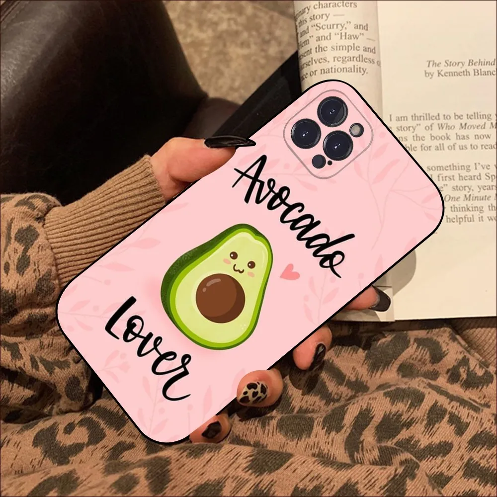 Cute Cartoon Avocado Food Phone Case For iPhone 15 14 11 12 13 Mini Pro XS Max Cover 6 7 8 Plus X XR SE 2020 Funda Shell