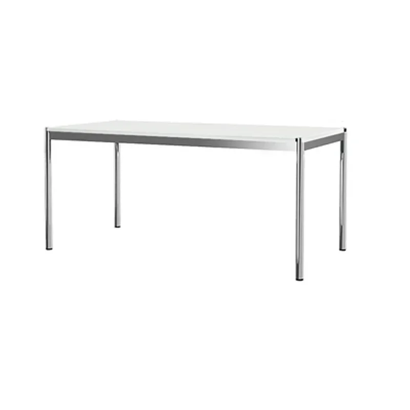 Bauhaus desk, medium module stainless steel rectangular dining table, workbench