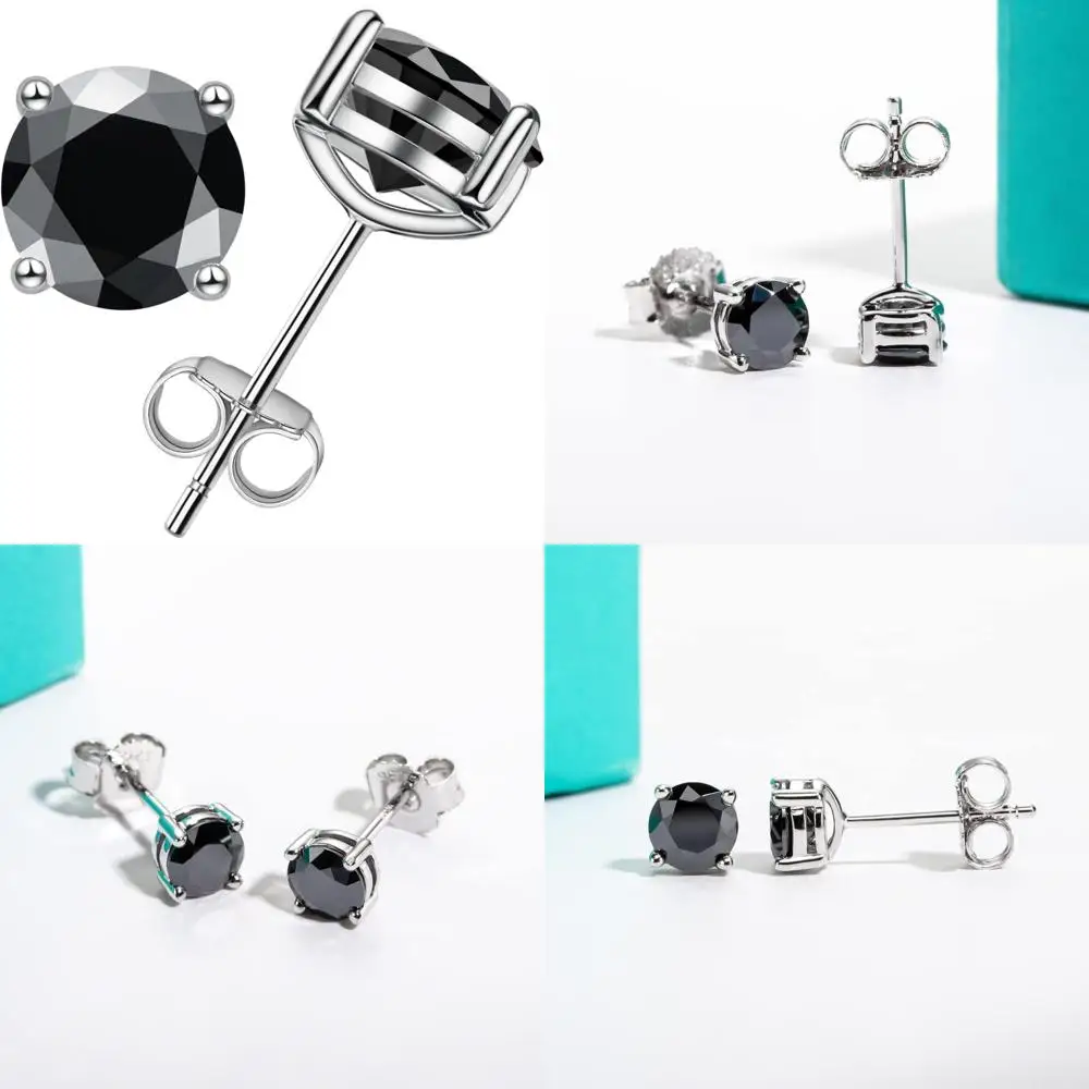 Moissanite Stud Ear… - image