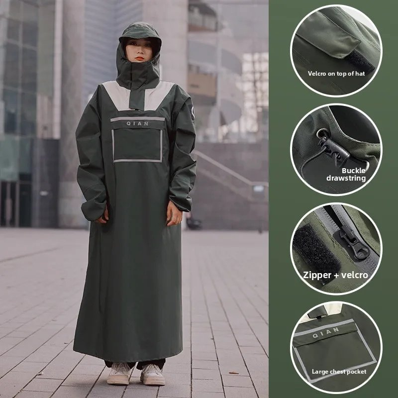 

Плащ для верховой езды, непромокаемый женский и мужской электромобиль, отдельное длинное тело, одинарное пончо, быстросохнущее водонепроницаемое плащ для верховой езды