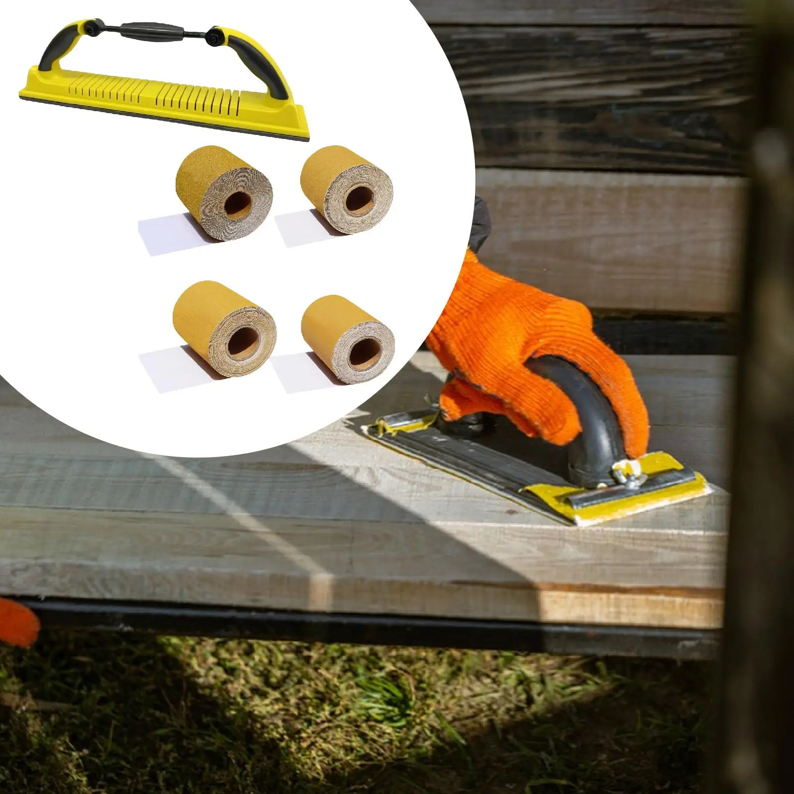 كتلة ملف الصنفرة اليدوية المحمولة ذاتية اللصق لتلميع الأثاث