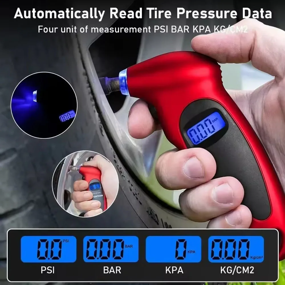 New Tire Pressure Gauge Backlight High-precision Digital Tire Pressure Monitoring Car Tyre Air Pressure Gauge Meter LCD Display
