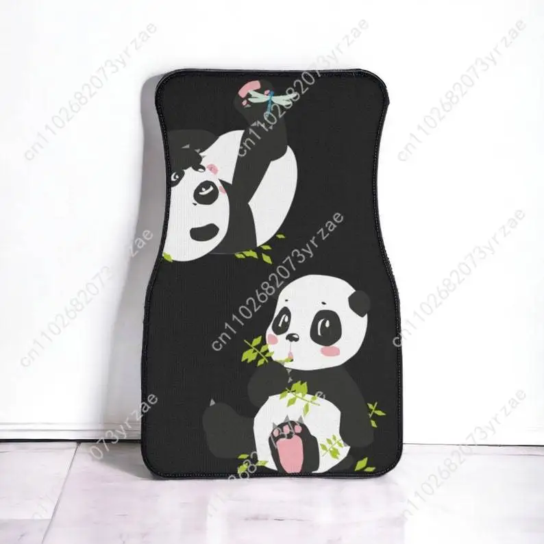 

Kawaii Panda Bear 4pcs Universal Car Floor Mats All-Season Fashionable Auto Interio Absorbent Non-Slip Washable Car Floor Mats