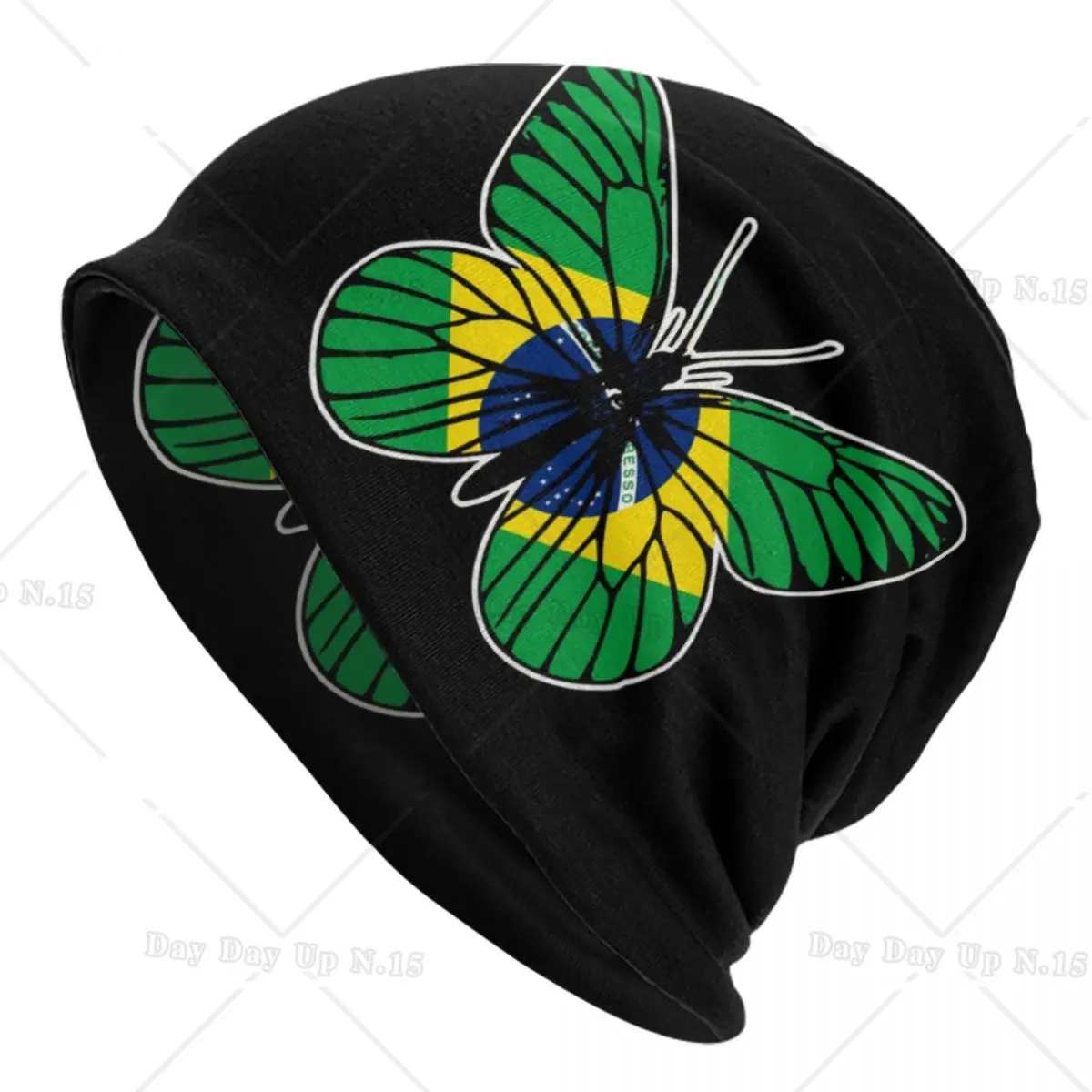 Brazilian Flag Beanie Cap Unisex Winter Warm Bonnet Femme Knitted Hats Fashion Outdoor Ski Brazil Skullies Beanies Hats