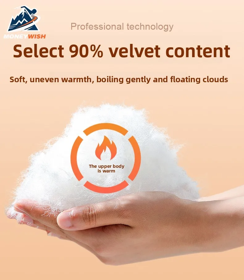 MONEYWISH الرجال أسفل سترة 90% الأبيض بطة أسفل القطن سميكة الباردة والدليل على ودافئة الكتف الملابس في الهواء الطلق الترفيه الشتاء أسفل سترة