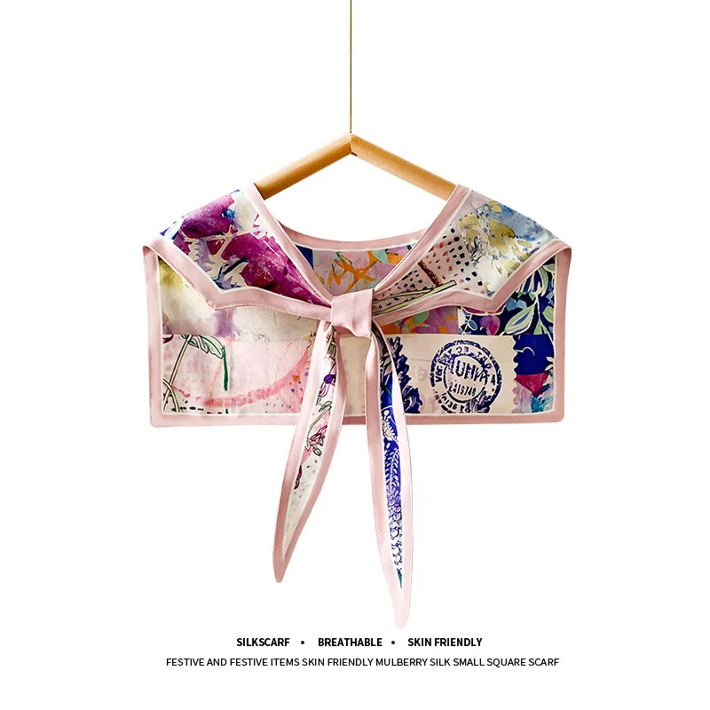 

Lightweight Spring/Autumn Women's Scarf with Decorative Cape Overlay Fashionable Faux Collar for Shirts Versatile Sun Protection