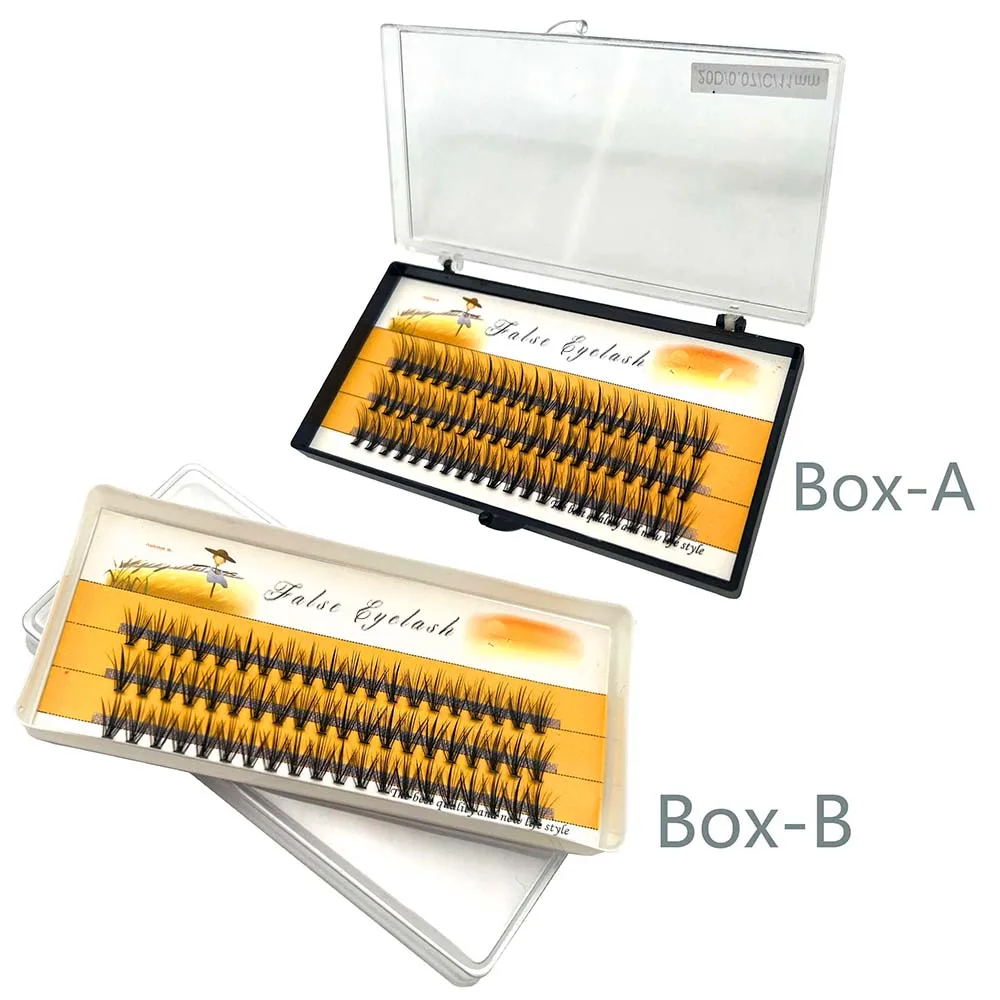 1 box of 60 bundles false eyelashes, 20D/30D natural Clusters Eyelash Extensions ，3D Russian Volume Individual eyelashes Cilia