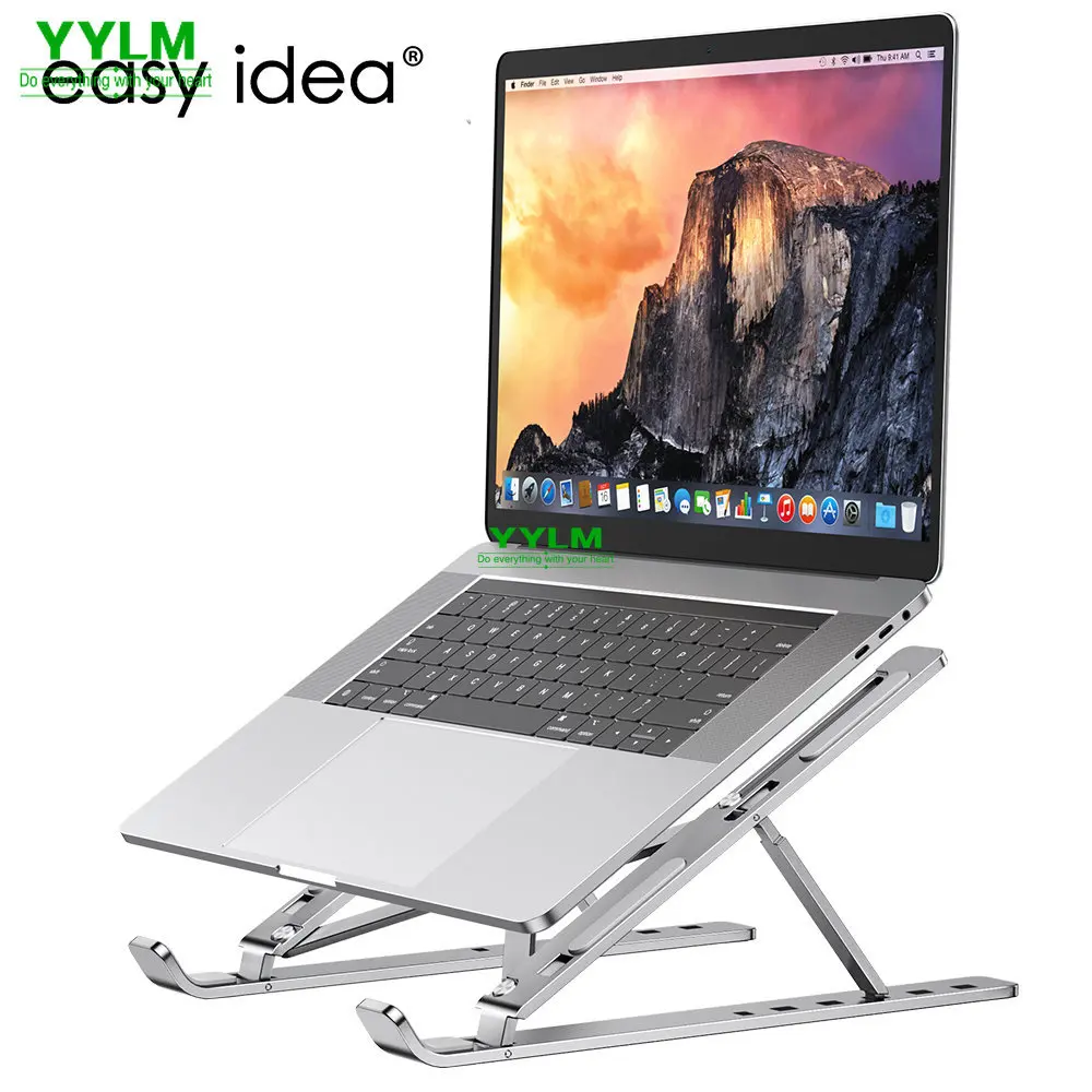 Soporte plegable para ordenador portátil, base de aluminio para tableta, MacBook, Air Pro y iPad