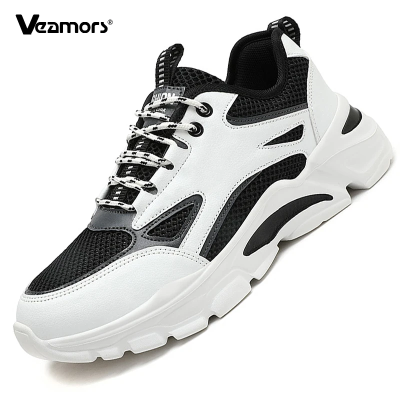 

Дышащие сетчатые кроссовки для бега для мужчин и женщин, нескользящие повседневные спортивные туфли на толстой подошве, модные кроссовки на шнуровке для бега и фитнеса