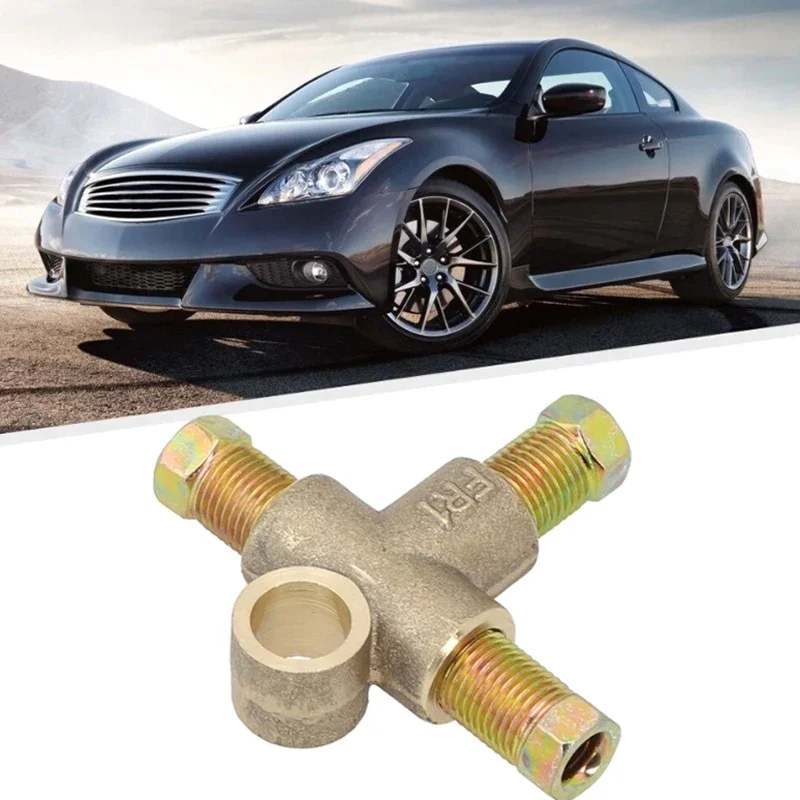 10 ミリメートルブレーキパイプ継手 3 ウェイブレーキ T ピースティー W/3 オスショートナットユニオンメトリック M10 3/16 "パイプブレーキホースアクセサリーパーツ