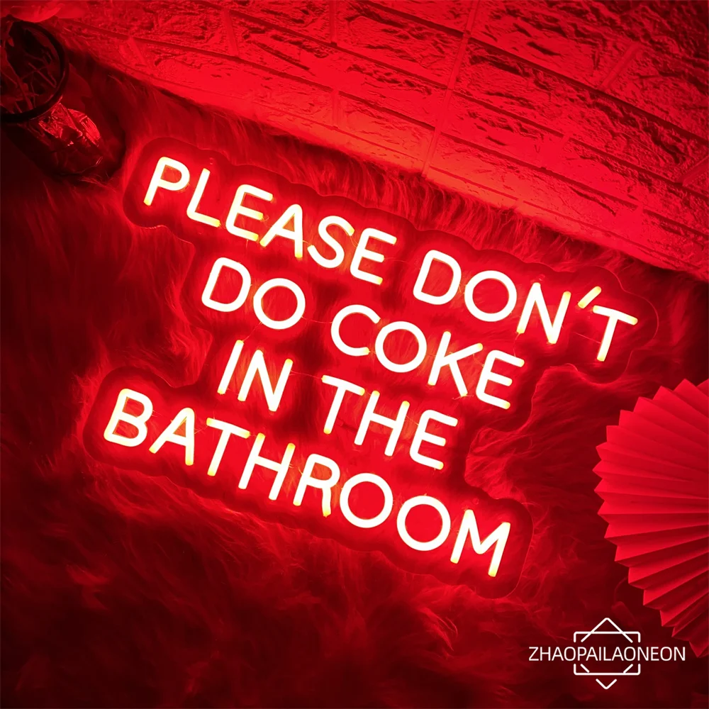 Please Don't Do Cake In The Bathroom Neon Led Sign Wall Home Room Decor LED Neon Lights USB Bar Restaurant Party Decoration Sign