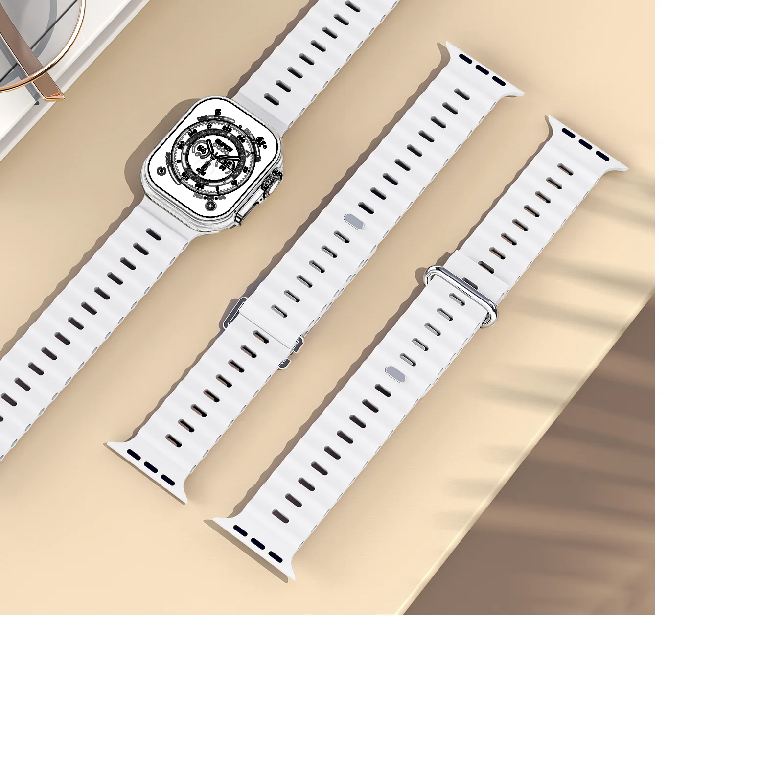 Cinturini sportivi compatibili con cinturino Apple Watch 38mm 40mm 41mm 42mm 44mm 45mm 49mm 46mm, cinturino in silicone per iWatch Apple Watch Serie