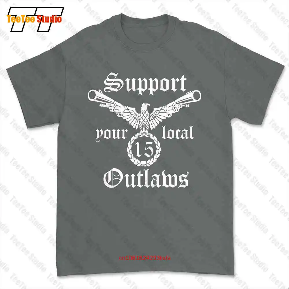 Support Your Local Outlaws Biker Motorcycle Mc T-shirt Tee 3YU1 image 5