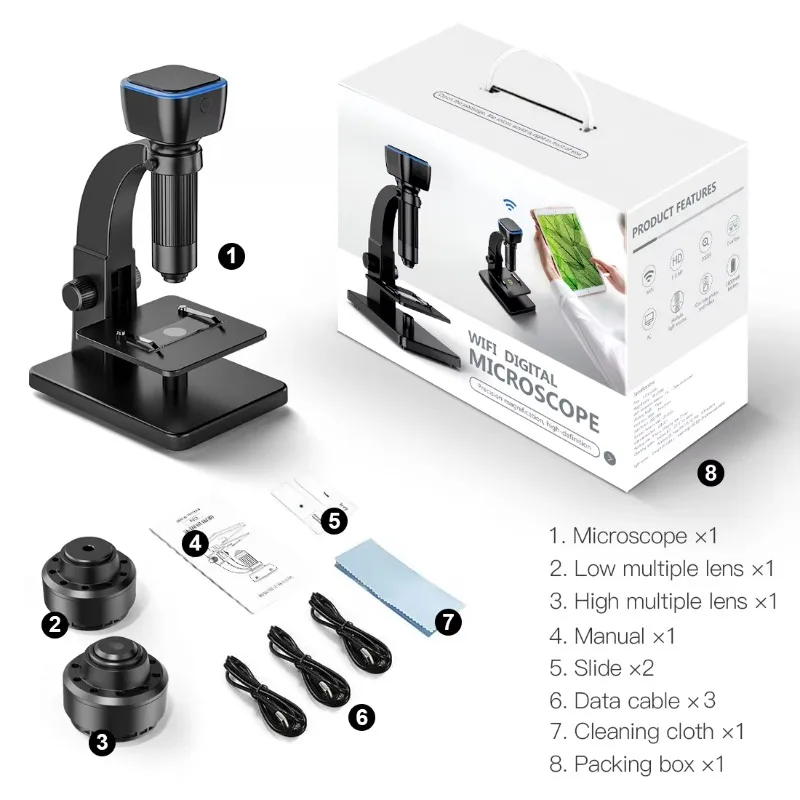 315-W New Model 2000X 1080P Wireless Wifi Handheld Microscope Usb Portable Digital Microscope for Electronics Repair