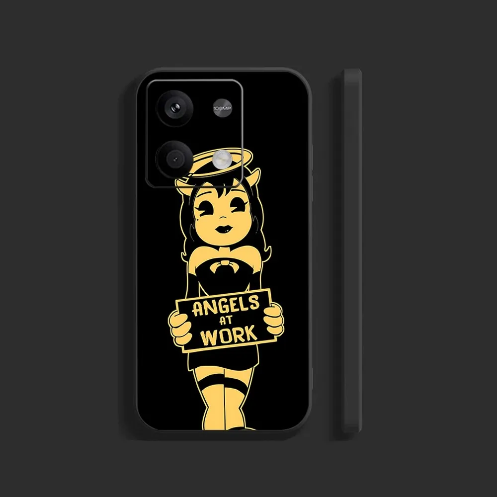 B-Bendy And The Ink Machines Phone Case For Xiaomi 11 Redmi Note 11 5G 8T 9A 9 10T Note8Pro Note9 12SUltra Black Case