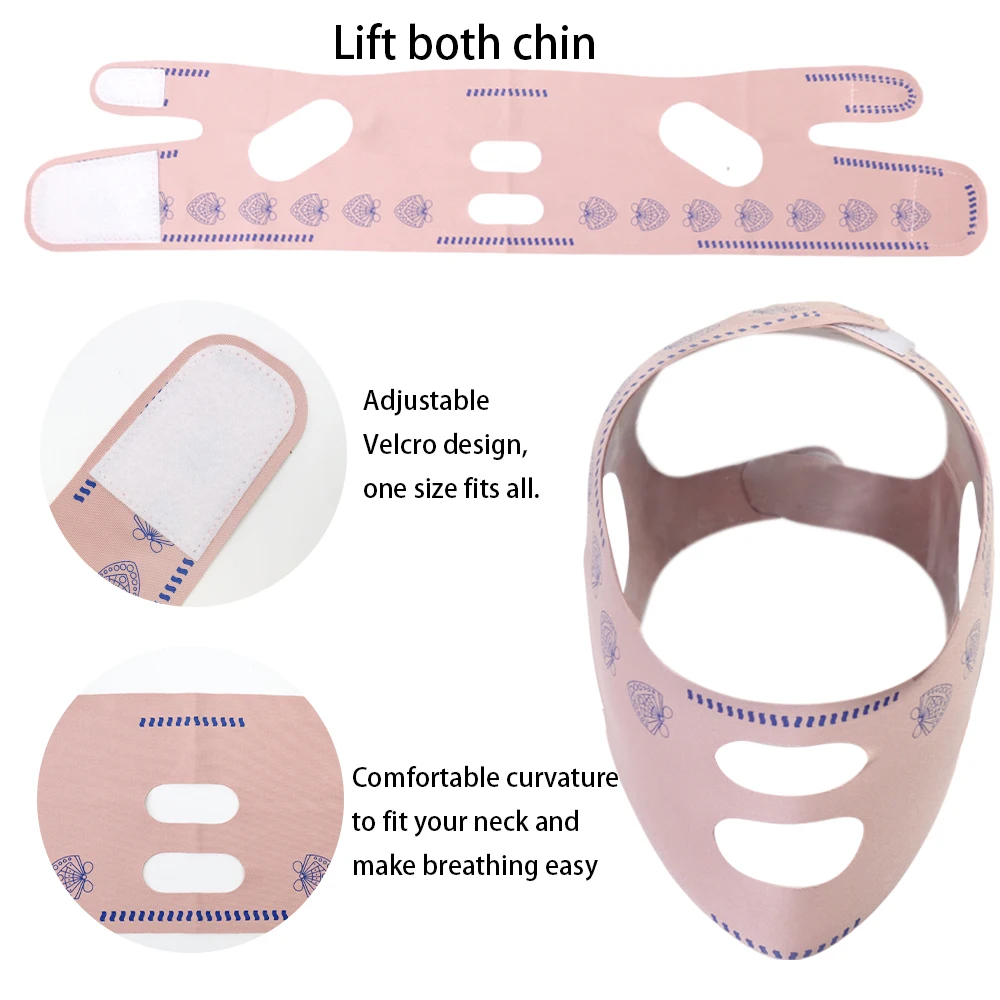 Dubbele Kin Reducer V-vormige Afslanken Gezichtsmasker Herbruikbare Gezichtsvormige UP Lift Masker Schoonheid Gezicht Beeldhouwen Slaap Maskers Make-up