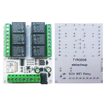 6 DI-DO DC 5V/12V/24V IOS Android Smart Wifi Relay 2.4G RF Remote Control IOT Switch NPN Dry Contact Out Tuya Smart Life APP