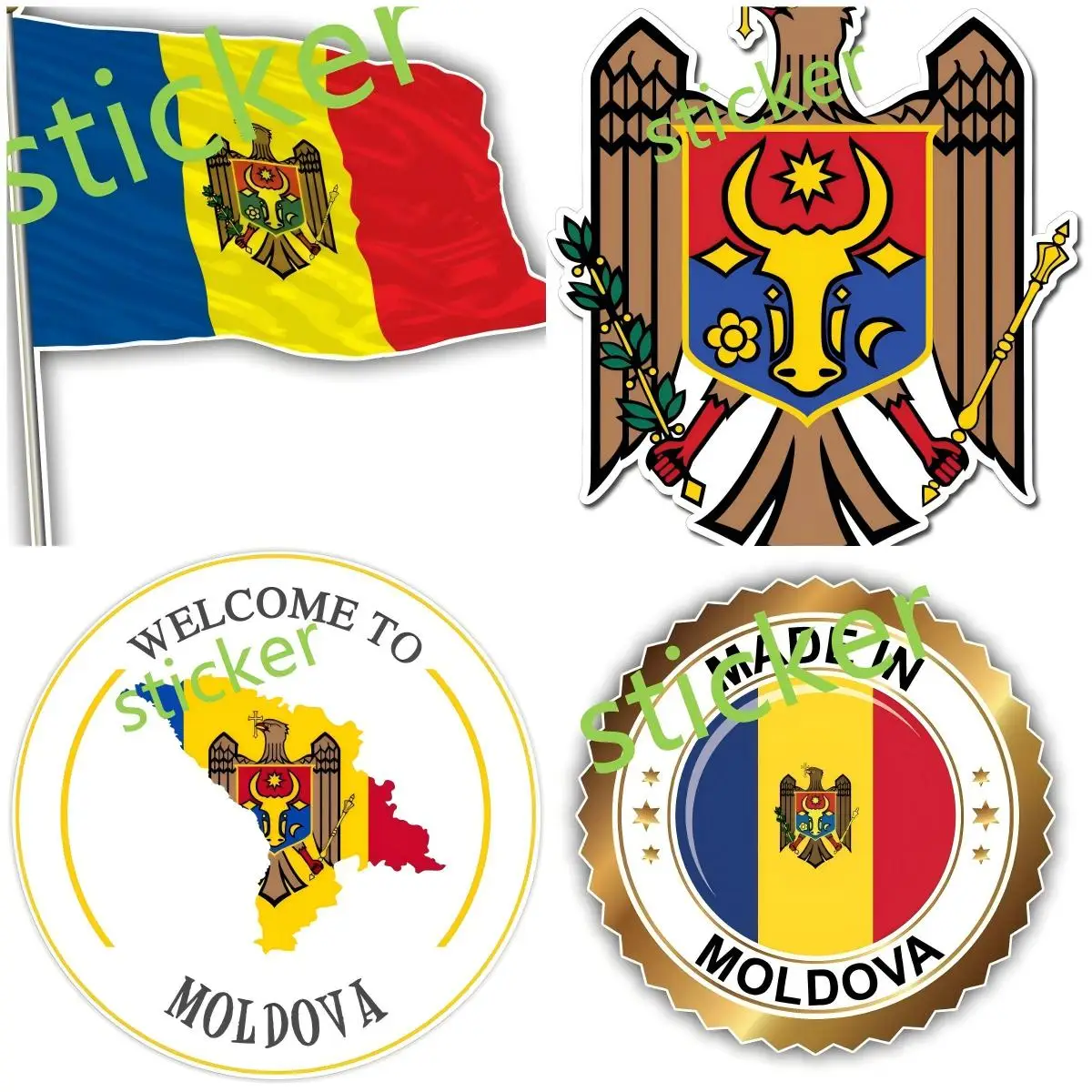 

Moldova Car Stickers Motorcycle Decals Laptop Trolley Case RV Stickers Office Supplies Sticker
