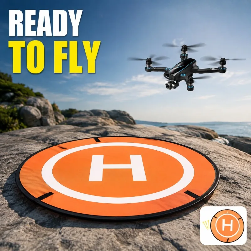 Portable Foldable Drone Landing Pad Outdoor Lawn Beach Coordinate Take‑Off Mat Waterproof Aerial‑Vehicle Parking Platform Easy