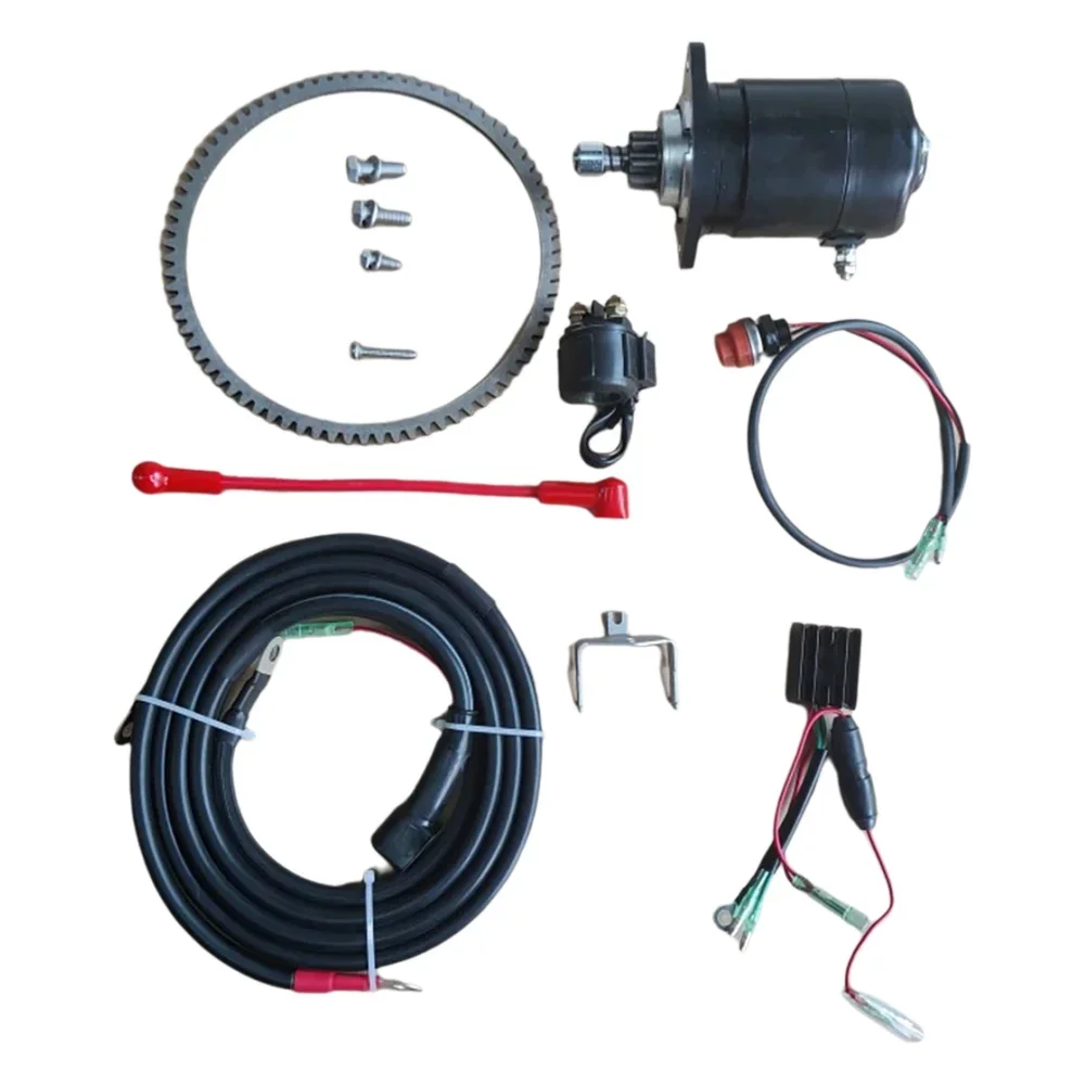 

Аксессуар для электрического запуска для заднего оператора подвесного мотора, подходит для 2-тактного крючка для лодочного двигателя Tohatsu Mercury 25-30 л.с.