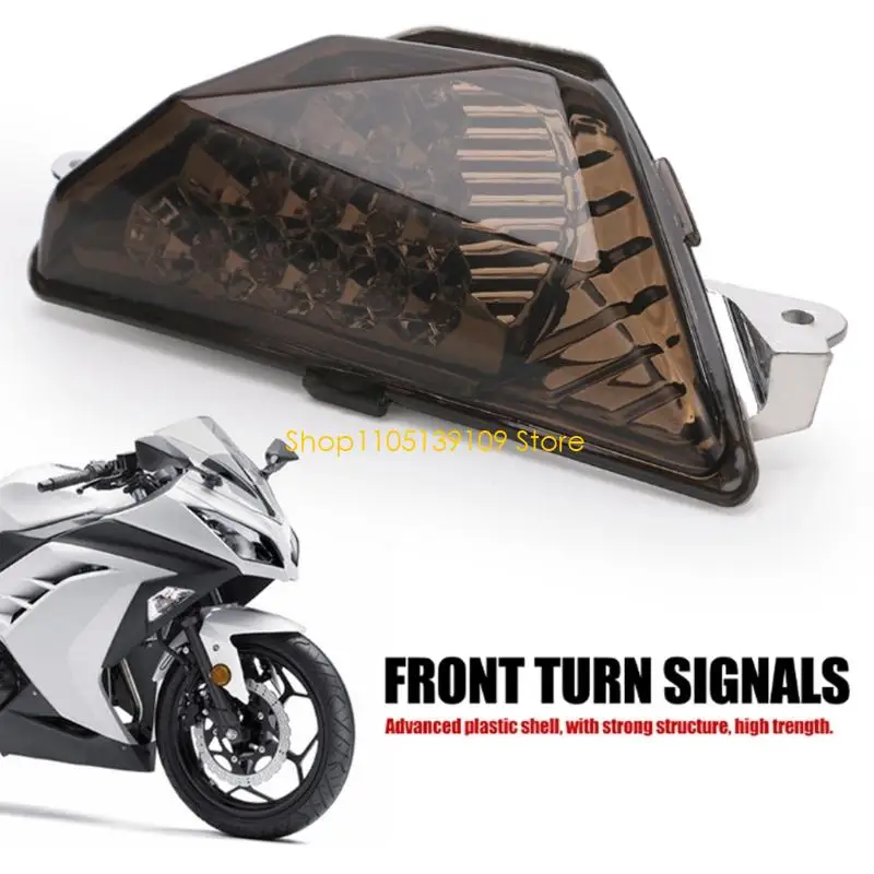 2 قطعة إشارة الانعطاف الأمامي للدراجات النارية منفذ LED عالي السطوع #5