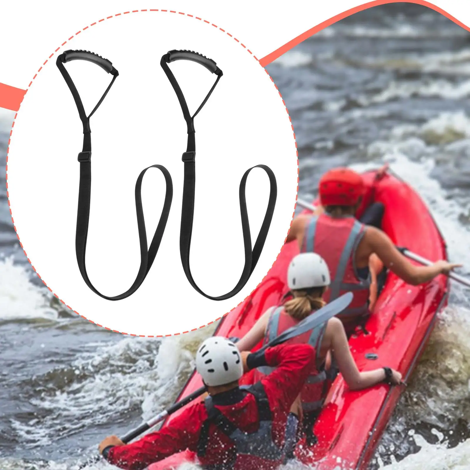 

Kayak Stand Up Assist Strap Durable Polyester Balance Handle Pulling Cord for Canoe Dragging and Kayak Supplies