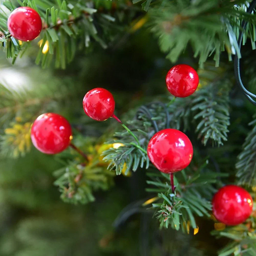 Make Your Xmas Decorations Shine with 100 Artificial Holly Berry Wreath Decorations Red Gold Silver and Orange