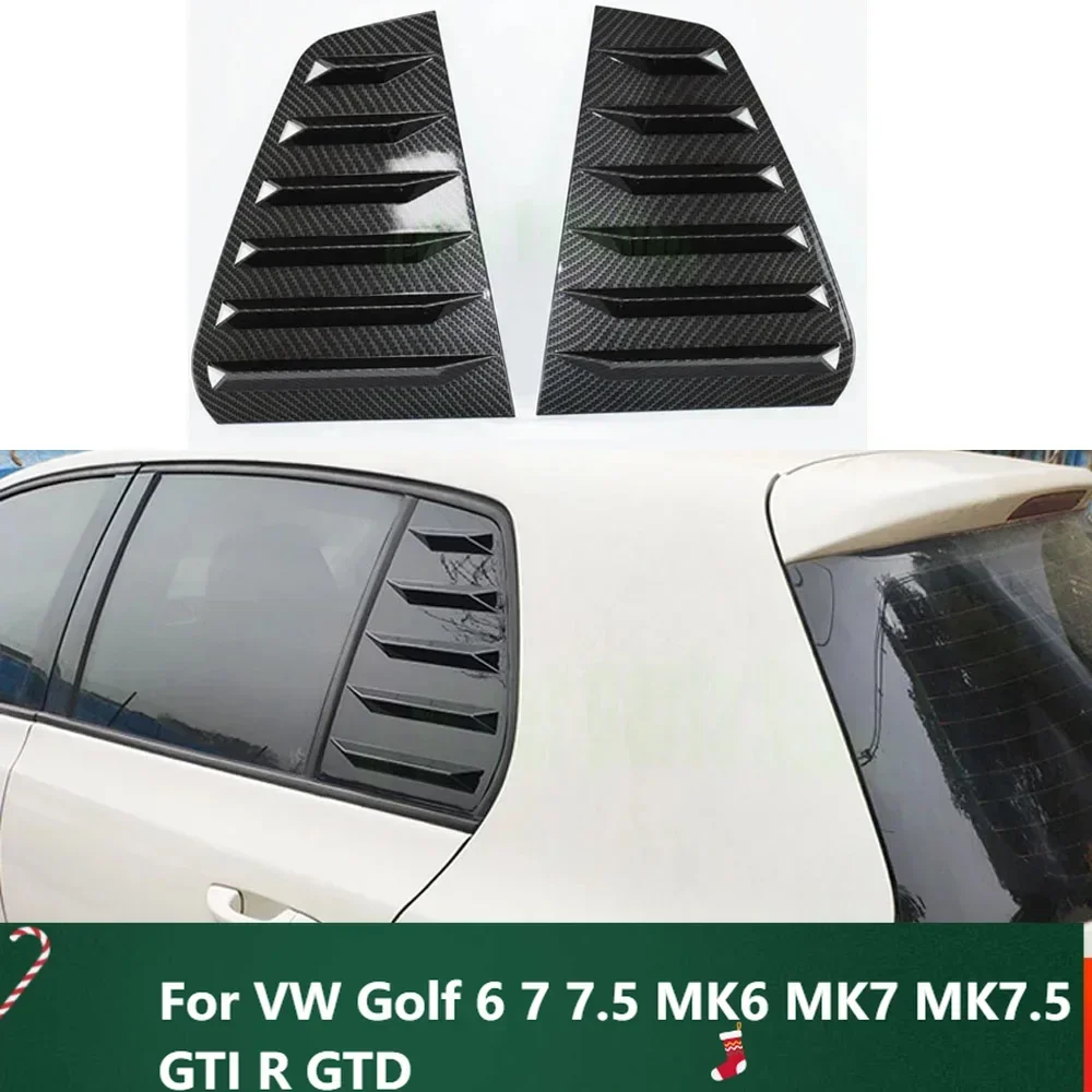 

New！For VW Golf 6 7 7.5 MK6 MK7 MK7.5 GTI R GTD Car styling Cover stickers Exterior Car Rear Windows Triangle Louver Cover Stick