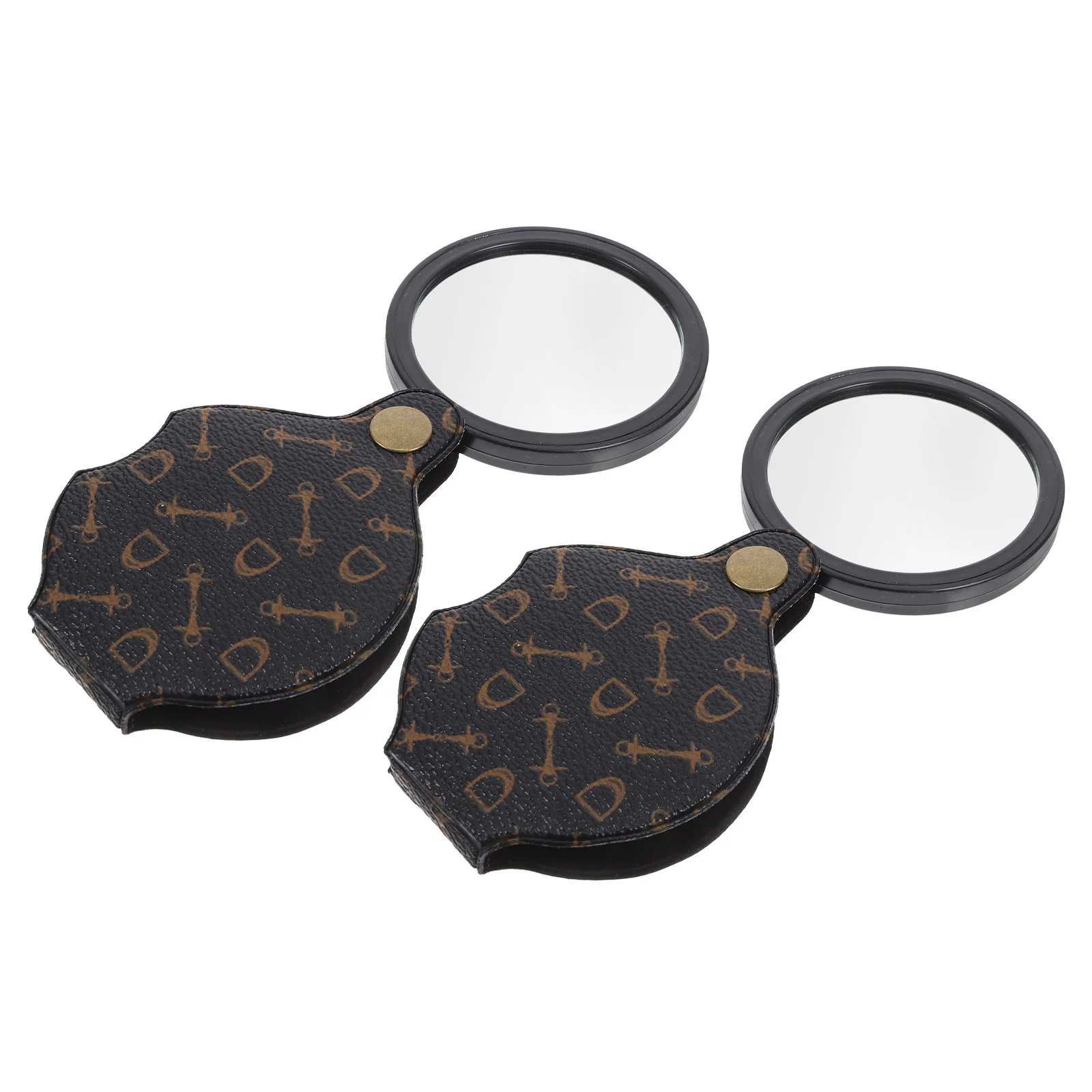 

2Pcs Portable 15X Magnifying Glass with Keychain Mini Lens for Gems Watches Kids Clear Enlarged View Compact Folding Design Easy