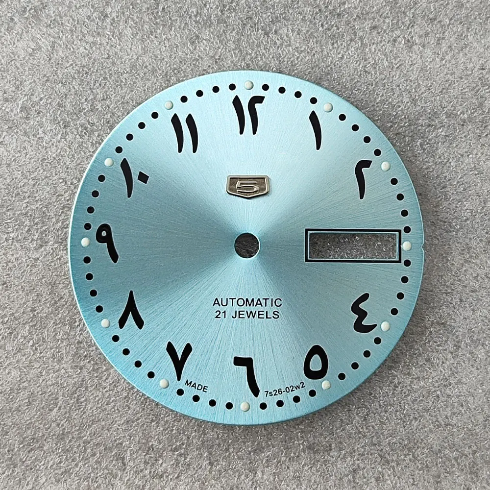 NH36 dial Arabic numeral 5 S dial watch dial green Luminous dial Suitable for NH36 movement watch accessories watch repair tools