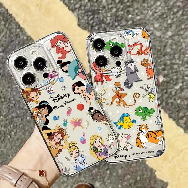 

Disney cartoon characters For Apple iPhone 17 16e 16 15 14 13 12 11 Pro Max Plus Mini TPU Soft Transparent Phone Case