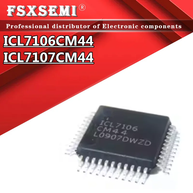 (1~5)PCS ICL7106CM44 ICL7106 QFP44 ICL7107CM44 ICL7107 LCD Display Driver IC Chips