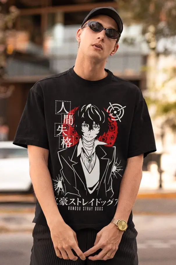 Camiseta de perros callejeros Bungou, Dazai,Chuuya,Nakajima Atsushi, camisaAkutagawa de todas las tallas