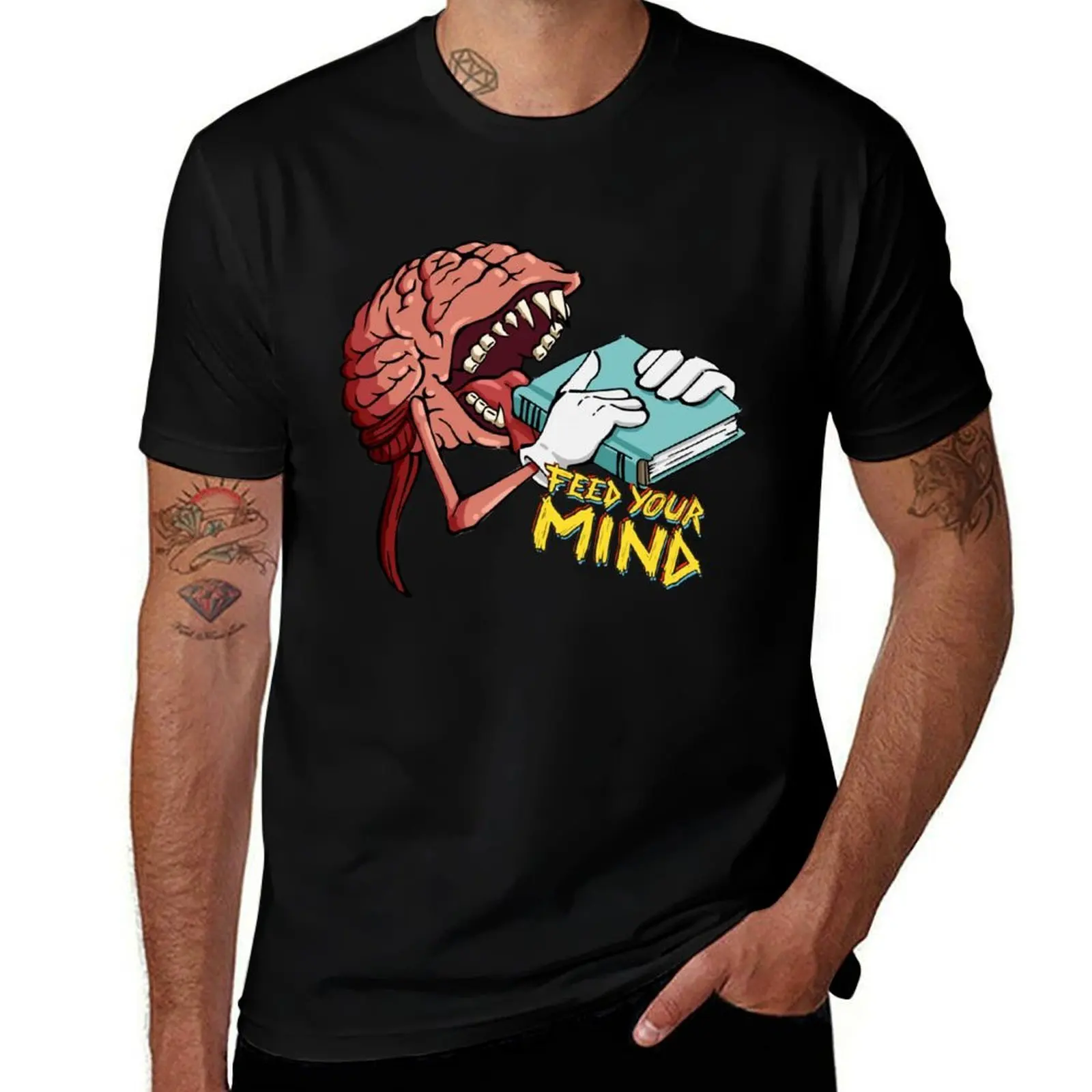 Feed your mind T-Shirt Tough Fabric Work Tee T-Shirt
