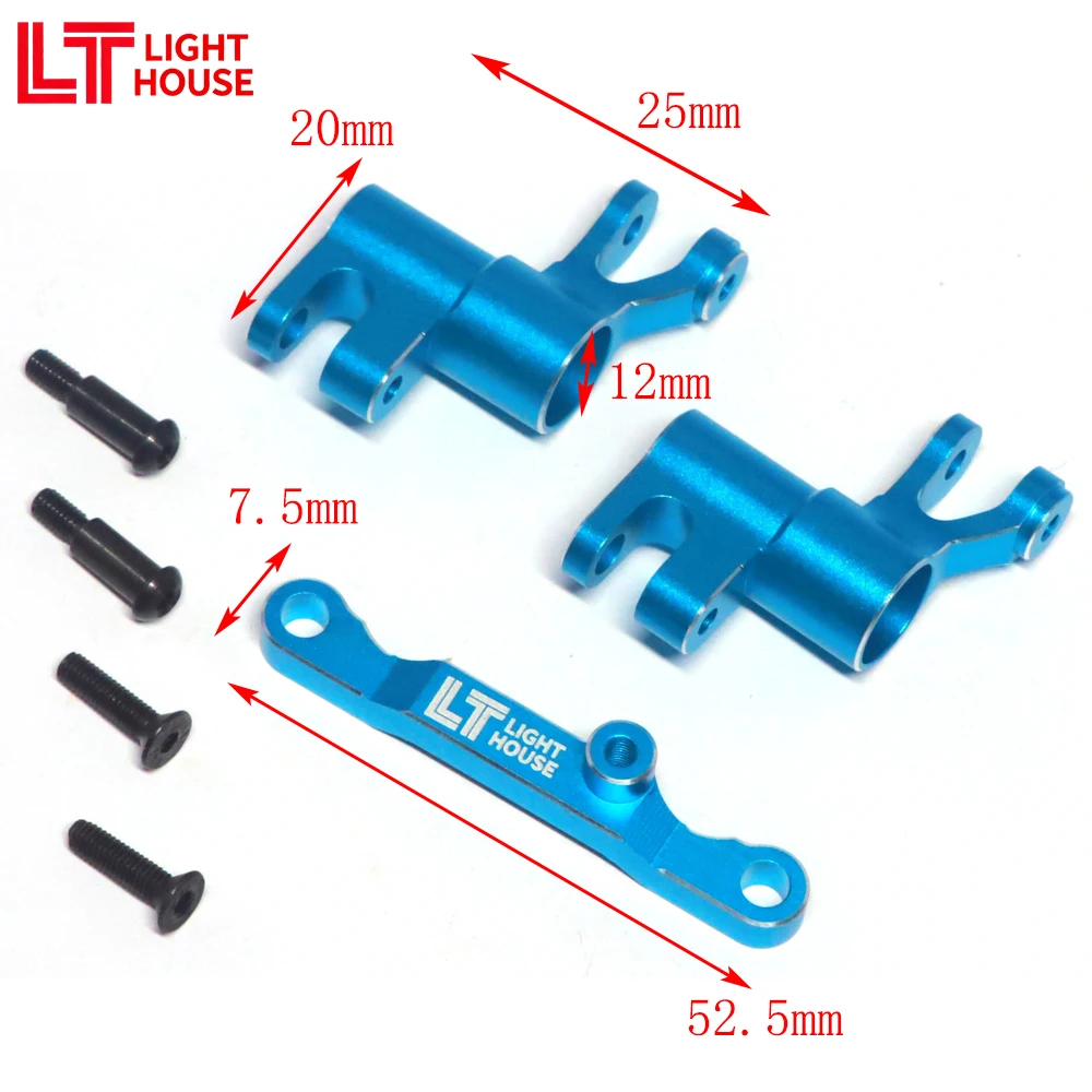 

LIGHT HOUSE 7075 Aluminum Steering Set For TRX MINI MAXX BL-2s 4WD Brushless Monster Truck 107154-1 Upgrade Parts 7075 Aluminum