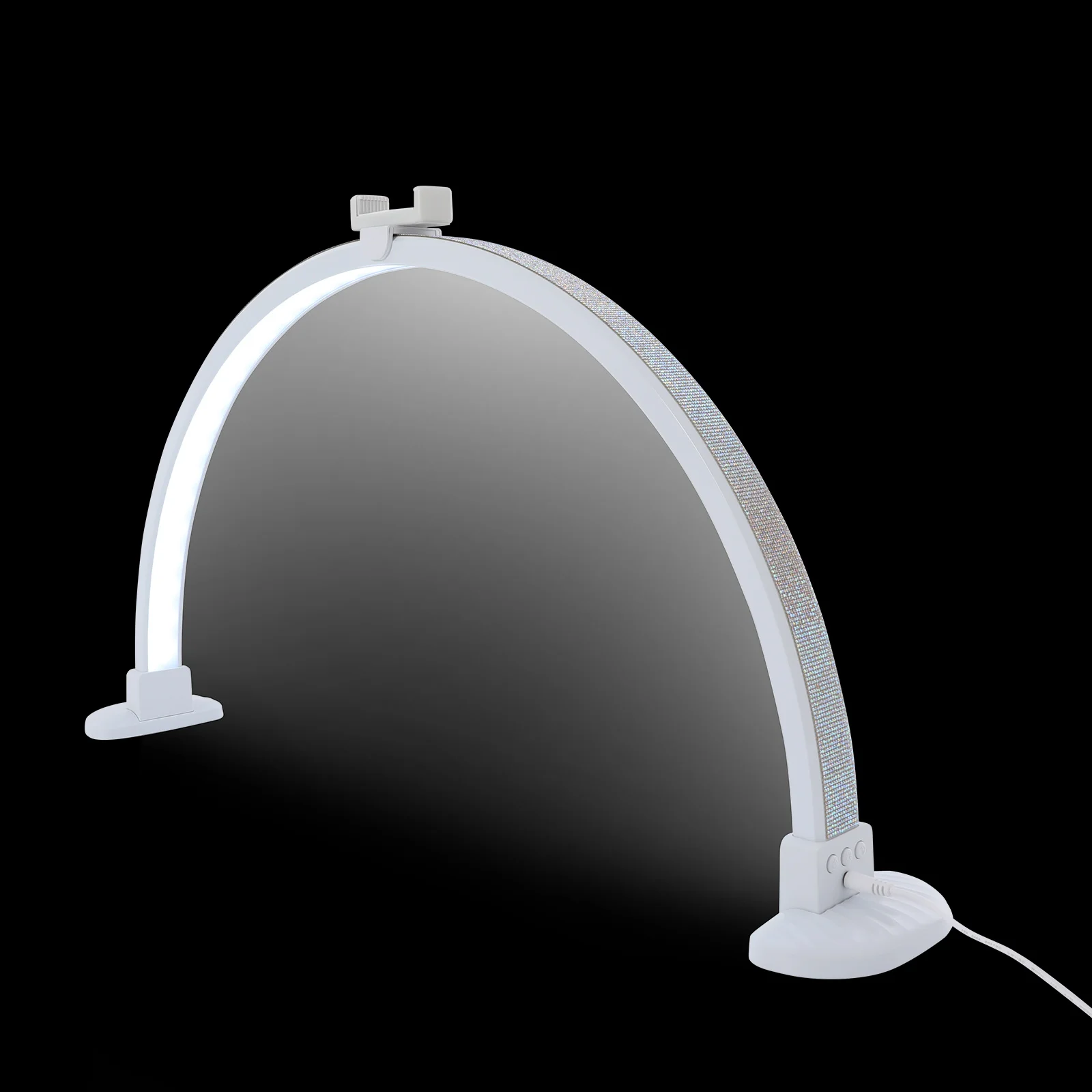 Half-moon-shaped Nail Desk Lamp 24V Adjustable Brightness Nail Table Lamp Lumen Manicure Nail Tech Lamp