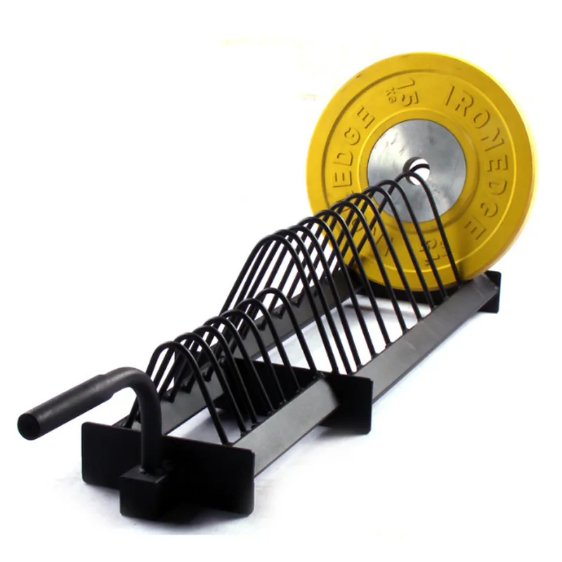 

High Quality Horizontal Weight Plate Storage Rack Gym Fitness Equipment Movable Bumper Plates Storage Rack