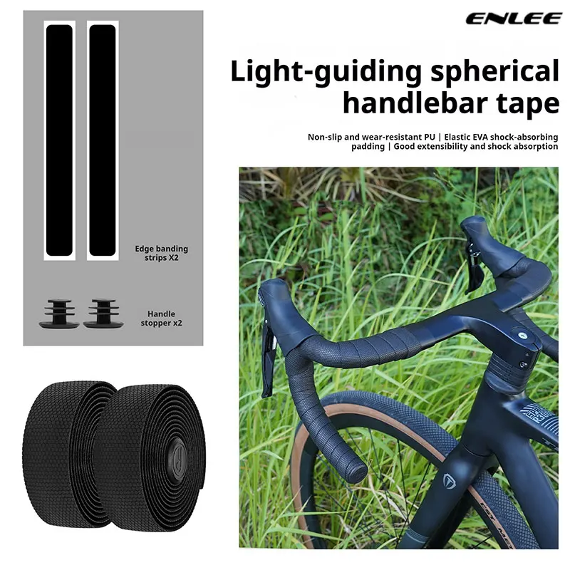 

ENLEE Bicycle Handlebar Straps Road Bike Shock Absorbers PU Handlebar Straps Breathable Waterproof And Wear-Resistant EVA Riding