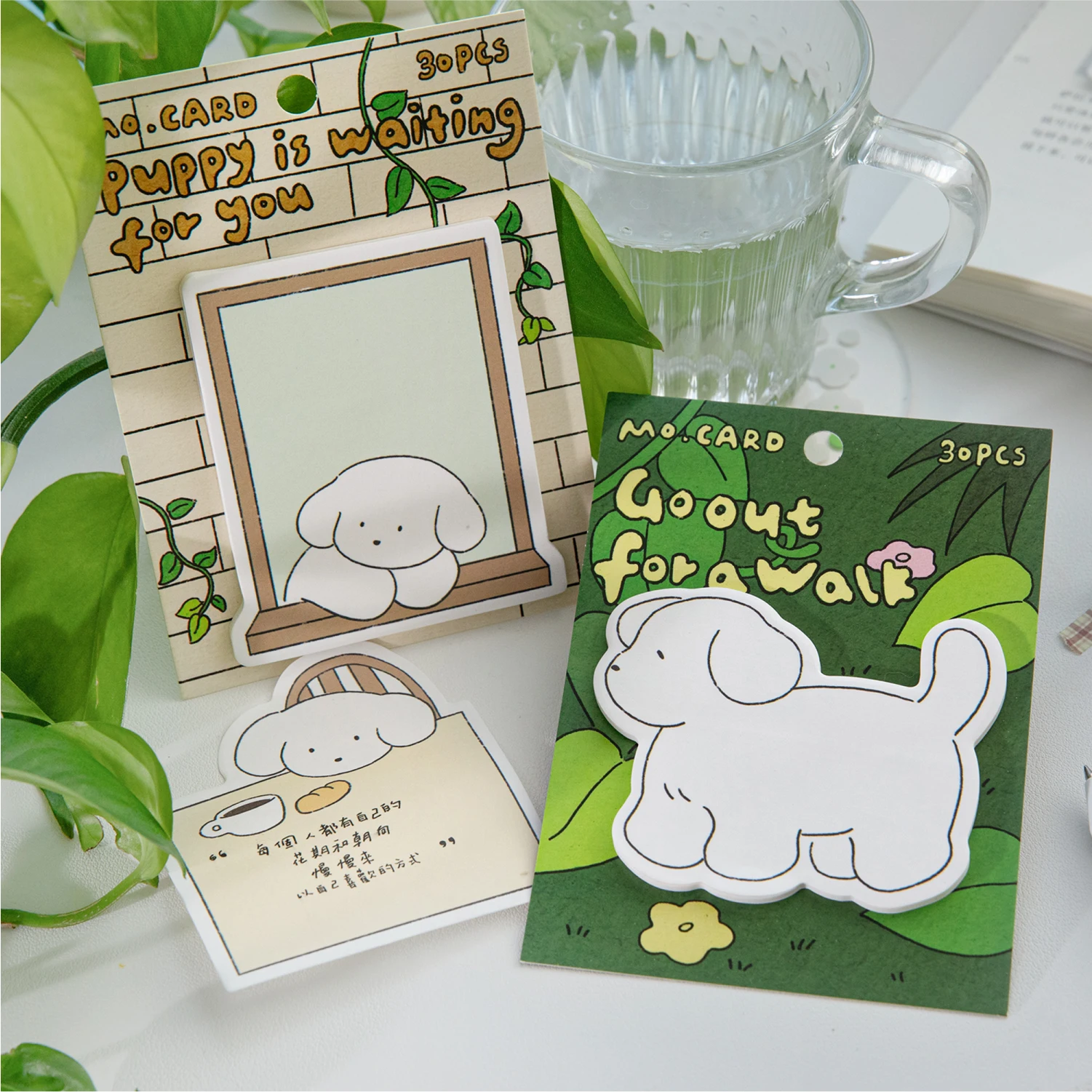 12packs/LOT Dog Club Series decorative fresh paper memo pad