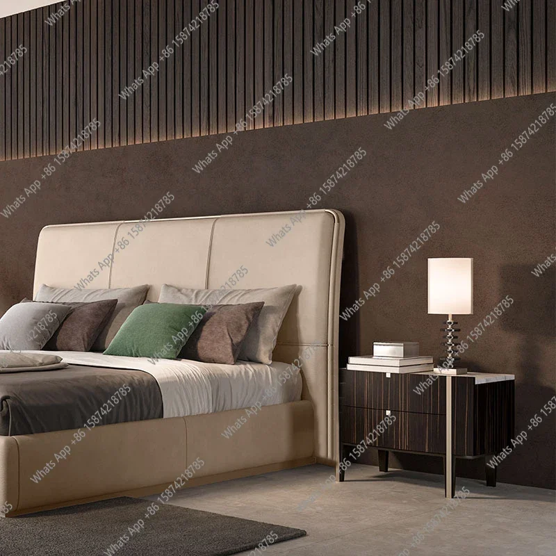 

MX Modern Light Luxury Bedside Table Natural Marble Bedroom High-end Storage Cabinet Italian Designer Household Bedside Table