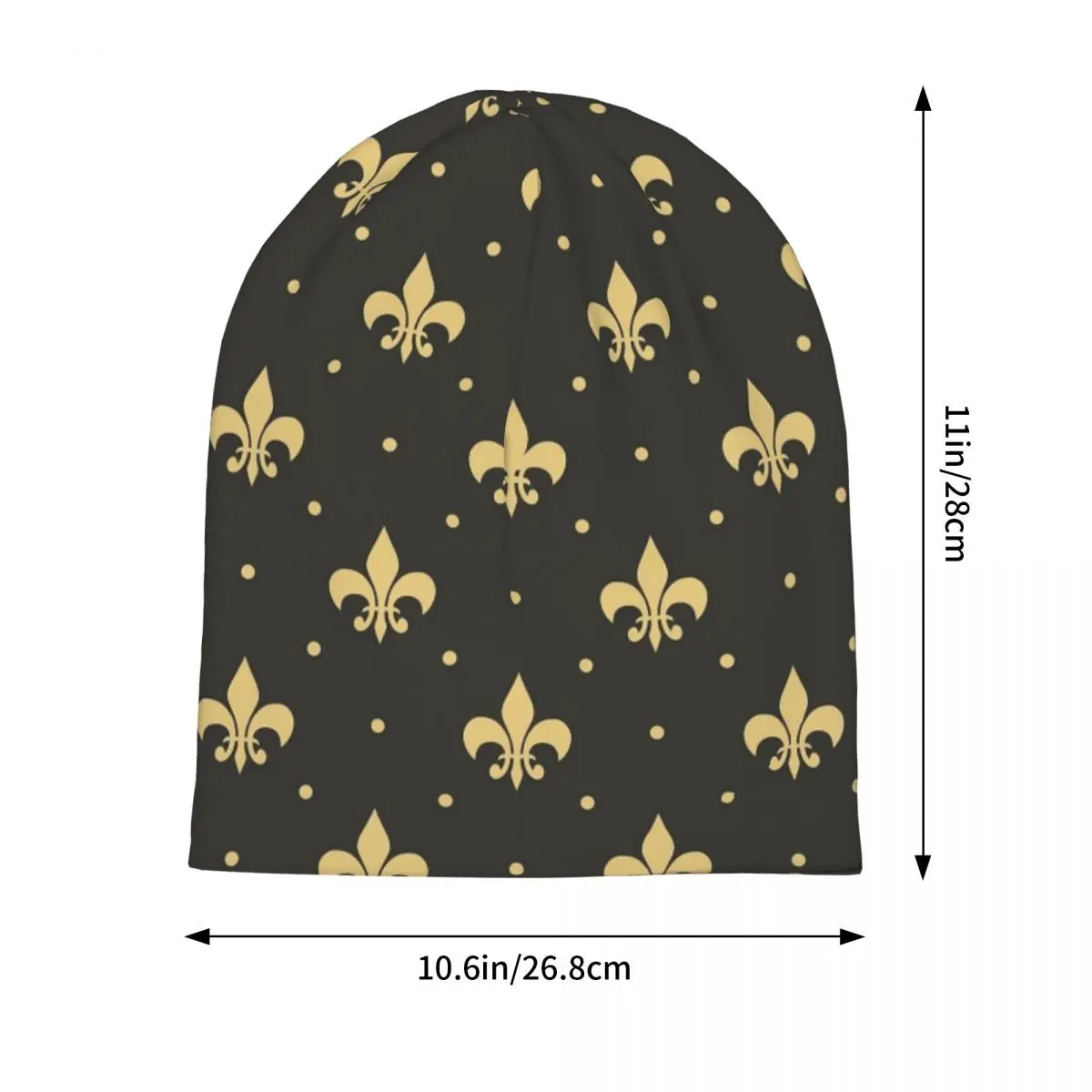 Fleur De Lis Design Bonnet Hat Fashion Outdoor Skullies Beanies Hat dla mężczyzn i kobiet Ciepłe czapki podwójnego zastosowania