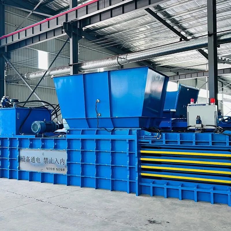 Automatic Horizontal Baler Heavy Duty Waste Paper Cardboard Plastic Baling Machine Industrial Recycling Press High Density Bales