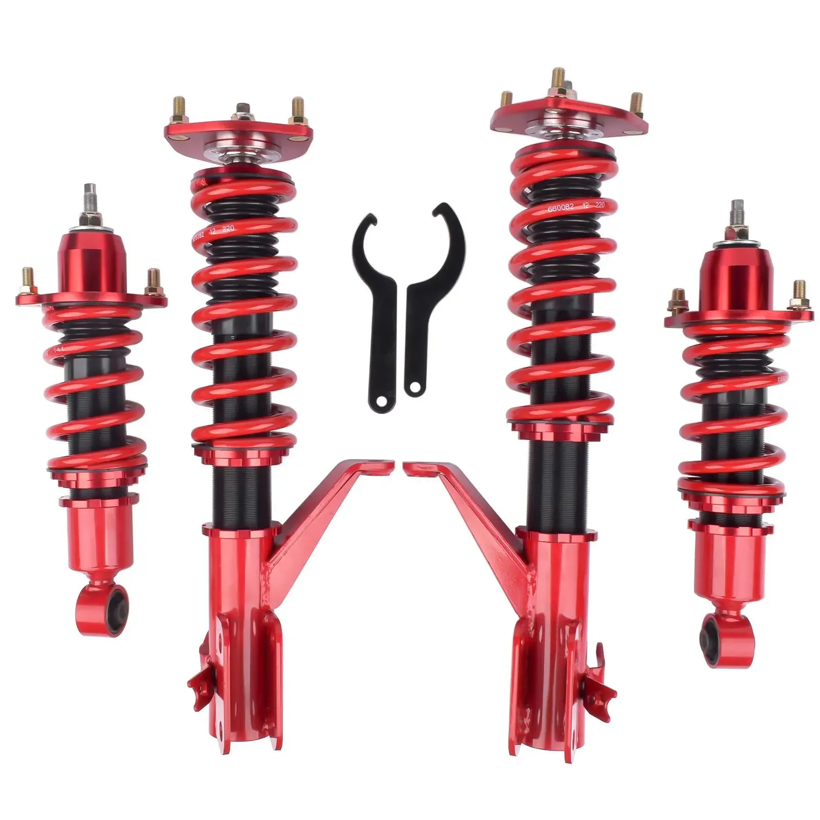 AP03 Conjunto de 4 suportes Coilover para Honda Civic VII Coupe EM2002005, kit de mola de suspensão Sedan ES