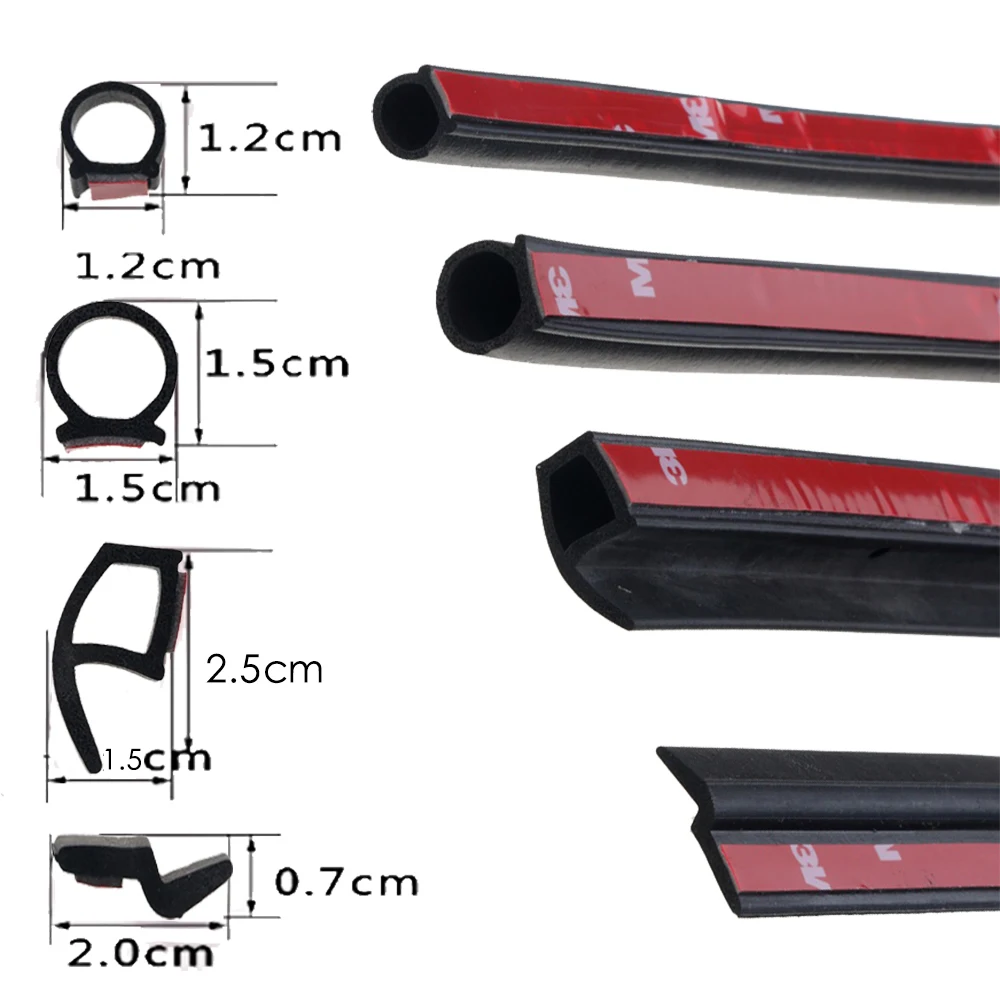 Car Seals Edge Sealing Strips Rubber Auto Roof Windshield Car Sealant Protector Strip Window Seals Noise Insulation Soundproof