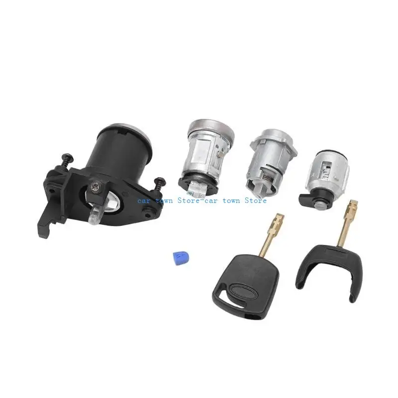 

RXJE Vehicle Door Lock Cylinder Set, 2S61A22050BG for MK5 CBK 2S61-A22050BM 1479660 1358410 1479661 Corrosion Resistant