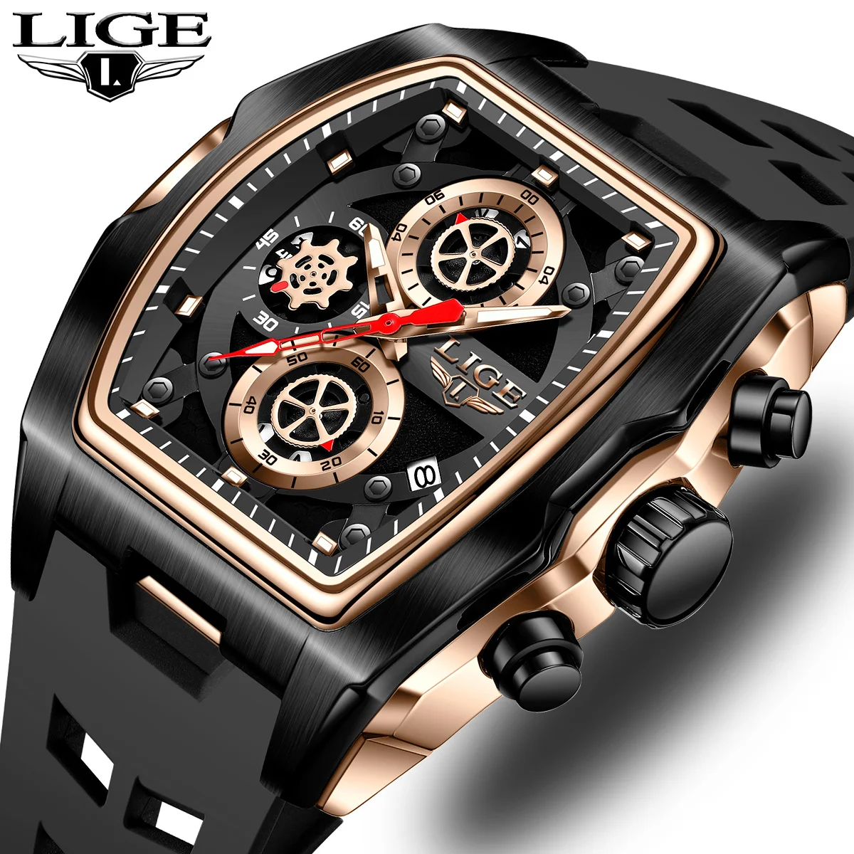 

FOXBOX Military Men's Quartz Watches Fashion Sports Business Waterproof Men Watches Casual Wristwatch Chronograph Luminous Clock