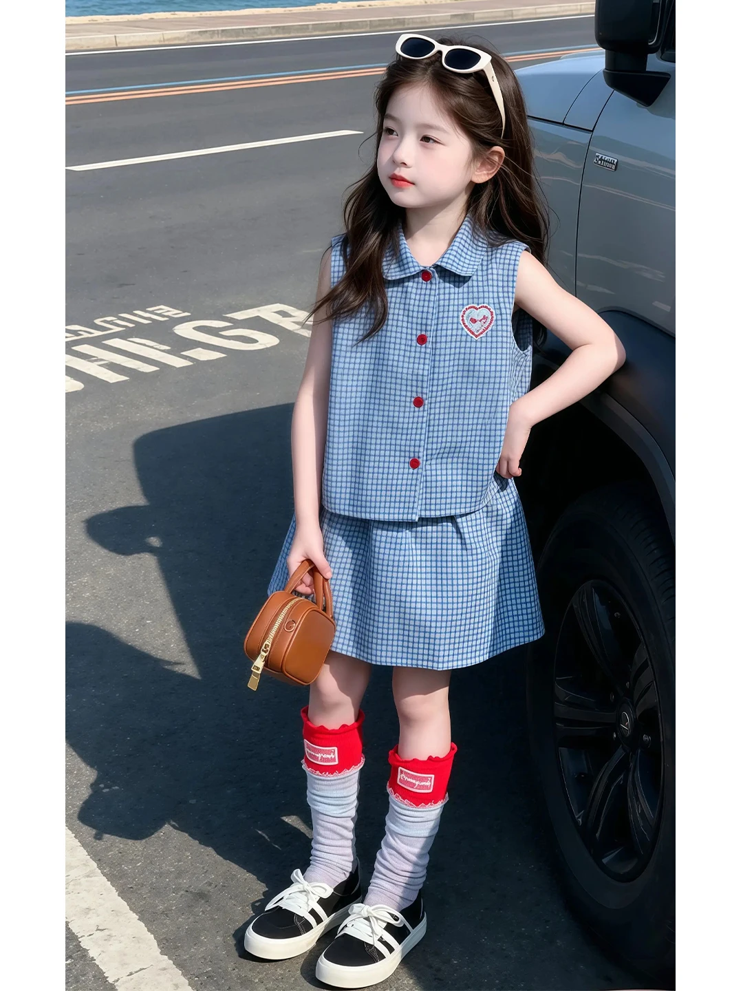 completo-estivo-per-bambine-in-stile-coreano-gilet-sottile-a-quadri-e-pantaloncini-elegante-set-blu-a-rombi-abbigliamento-per-bambine