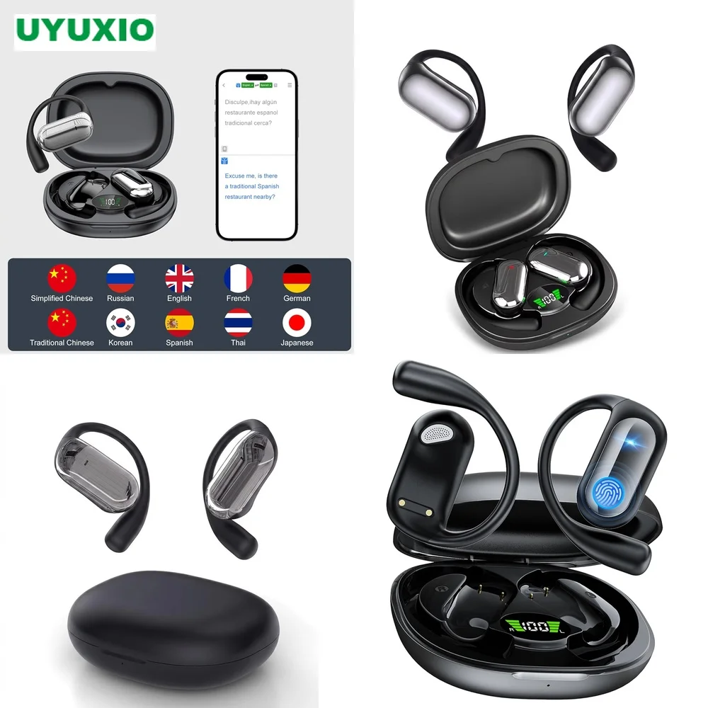Translator Headphones 4 Modes OWS BT 5.4 144 Languages No Subscription Real-Time Translation Open-Ear OWS Earbuds Best Tech