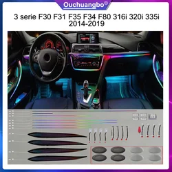 Ouchuangbo Ambient Lamp For 3 serie F30 F31 F35 F34 F80 316i 320i 335i LED Interior Neon Mood Lighting Car Decoration 256 colors